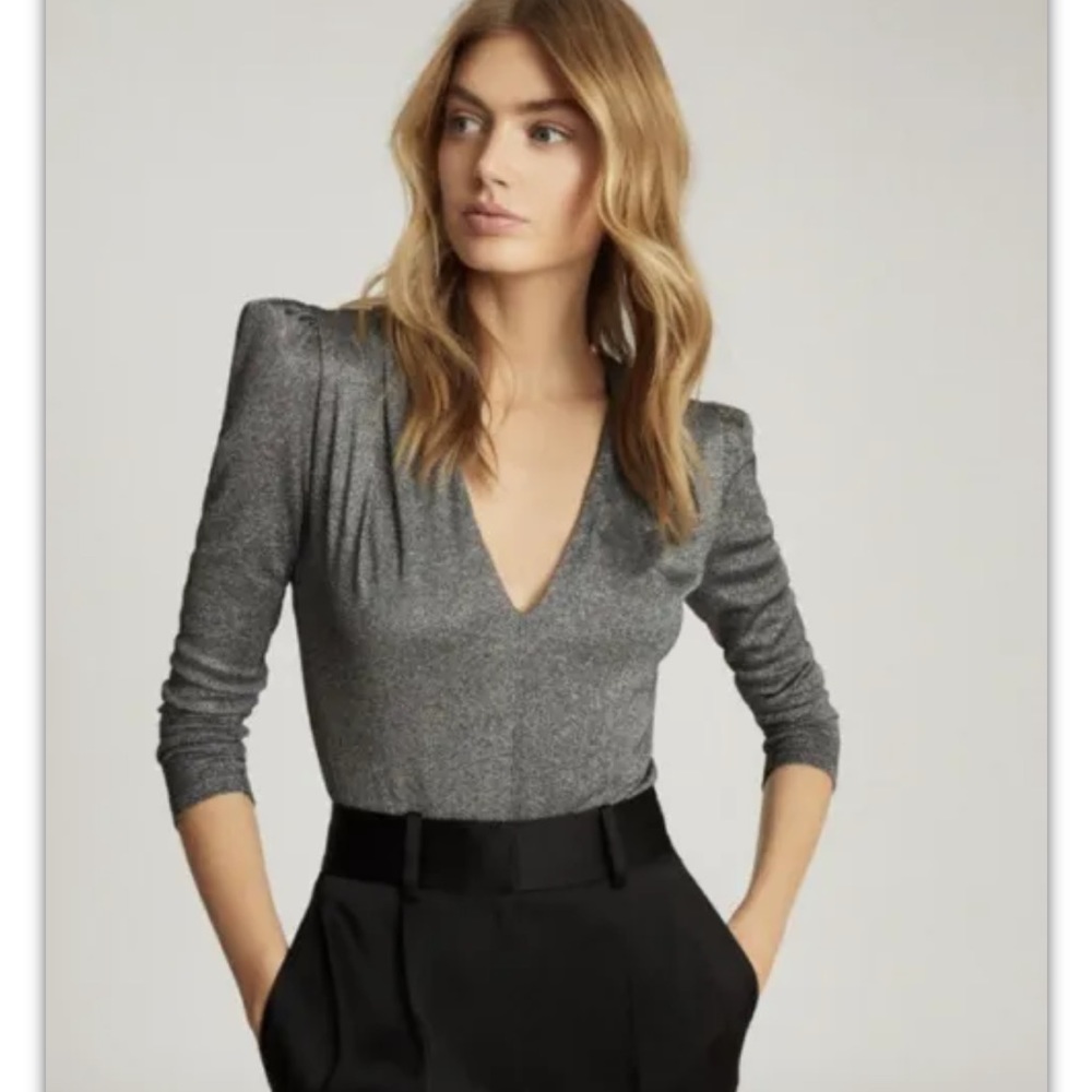 Reiss Rosie Metallic Bodysuit